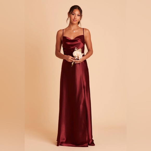 Birdy Grey Lisa Dress in Satin Cabernet - Picture 1 of 2